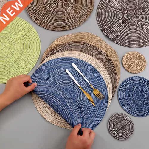 Nordic style ramie cotton table mat insulation pad