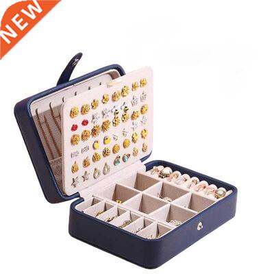 2022 New Jewelry Box PU Leather Jewellery Storage Earring Bo
