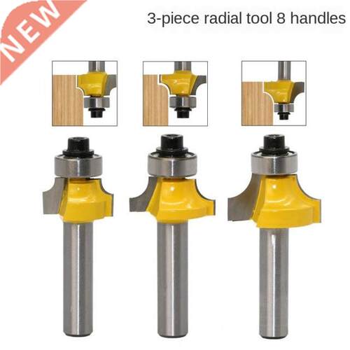 3PC 8mm Shank Round-Over Router Bits for wood Woodworking To