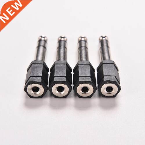 2Pcs Stereo Mic Plug Adapter Jack Connector Adaptor 6.5mm 1/