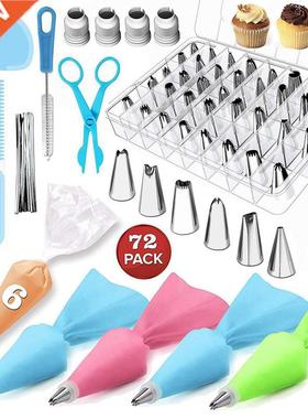 72Pc/Set Kitchen Accessories Icing Piping Cream Pastry Bag