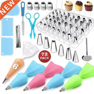 72Pc/Set Kitchen Accessories Icing Piping Cream Pastry Bag