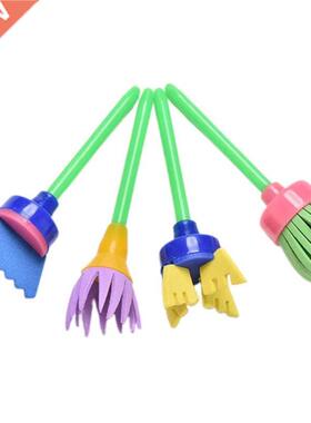 4Pcs Classic Reusable Sponge Brush Set Portable DIY Graffiti