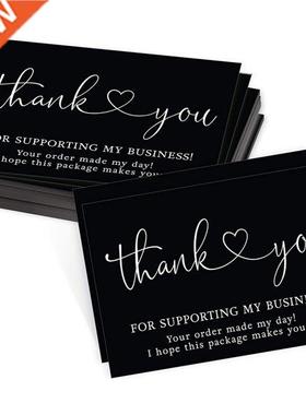 30Pcs/Pack Thank You for Your Order Card Black & Whi