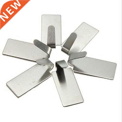 6Pcs Hooks Self Adhesive Home Kitchen Wall Door Stainless