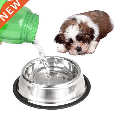 3PCS Dog Bowl Stainless Steel Standard Pet Dog Puppy Cat