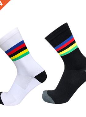 New Champion Rainbow Cycling Socks Men Outdoor Sport Profess
