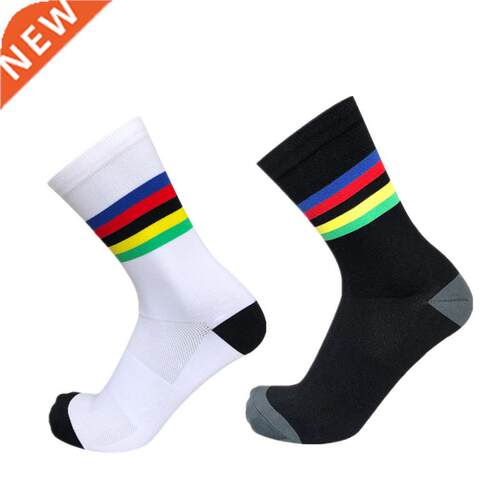 New Champion Rainbow Cycling Socks Men Outdoor Sport Profess