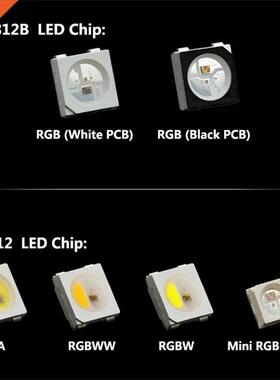 10~1000pcs WS2812B (4pins) 5050 SMD Black/White version WS28