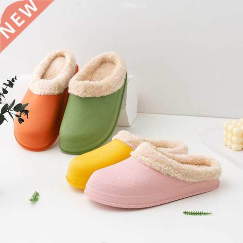 Waterproof 2021 Warm Winter Woman Slipper Eva Plush Home Sl