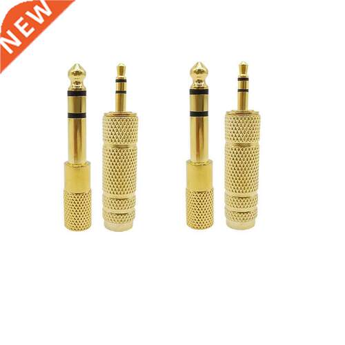 1/2/5Pair Gold Plated Stereo 3.5mm Female to 6.35mm 6.5mm Ma