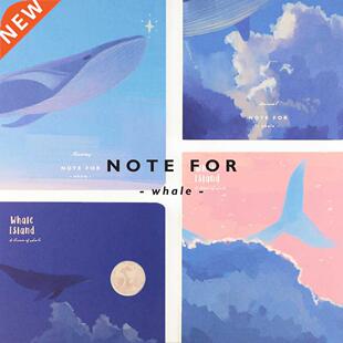 Cute Sketchbook Whale Island A5 Blank Pages Sketch Book