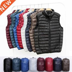 Winter Men Duck Down Vest Coat Ultralight Sleeveless Puffer
