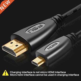 Micro HDMI to HDMI Gold 1.4 3D 1080P Plated for HDTV Projec