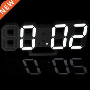 Simple Modern Digital 3D LED Wall Clock Alarm Clocks Snooze