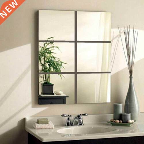 9pcs Squares Mirror Wall ers 3D DIY Wall ers Mosaic Mirror e