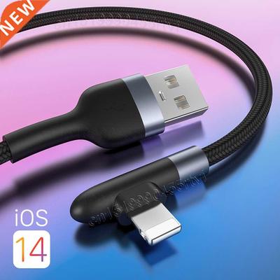 Elbow USB Charging Cable For iPhone 1 12 11 Pro Max X XR XS