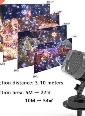 LED Stage Light LED Snowflake Light White Snowstorm Projecto