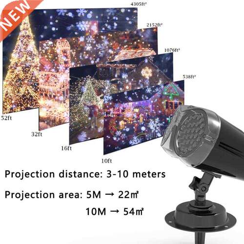 LED Stage Light LED Snowflake Light White Snowstorm Projecto