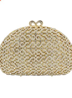 Gold Luxury Crystal Evening Bags Clutches Bags Wholesale Pur