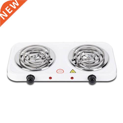 Portable Electric 2000W Mocha Pot Double Stove Hotplate Adj