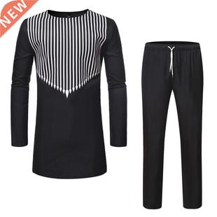 Mens Top Pants Set 2 Pieces Outfit Set Men African Clothes R