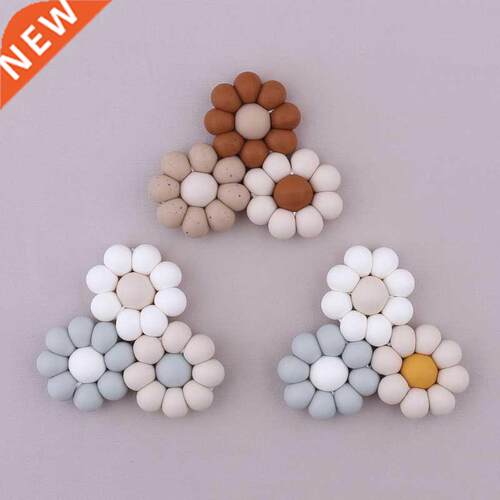 Food Grade Silicone Beads Baby Teether Flower Shape Newborn