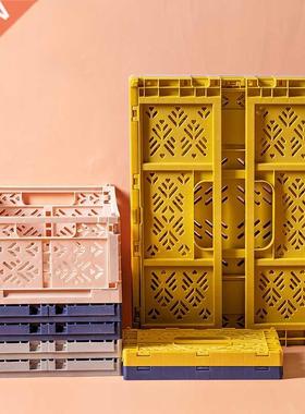 Crate Collapsible Storage Box Plastic Folding Basket Home Of