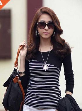 Spring-autumn fashion new temperament all-match Slim pullove