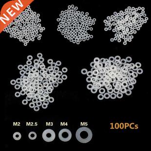 100Pcs White Plstic Nylon Wsher M2 M2.5 M3 M4 M5 M6 M8 Pl
