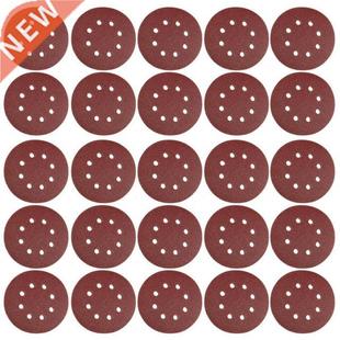 25pcs 125mm 8 hole Sander Disc Sanding Polishing Paper Sandp