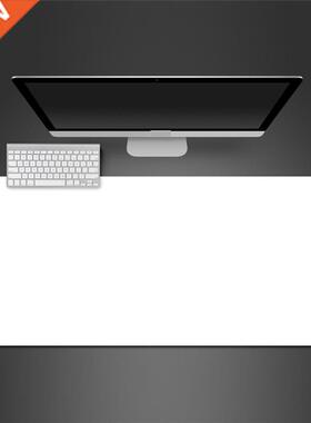 Large Art All Black /White Mouse Pad XXL Rubber Computer Ga