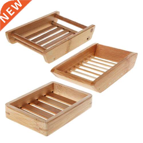 Portable Soap Dishes Creative Bamboo Drain Soap Box 适用于 B