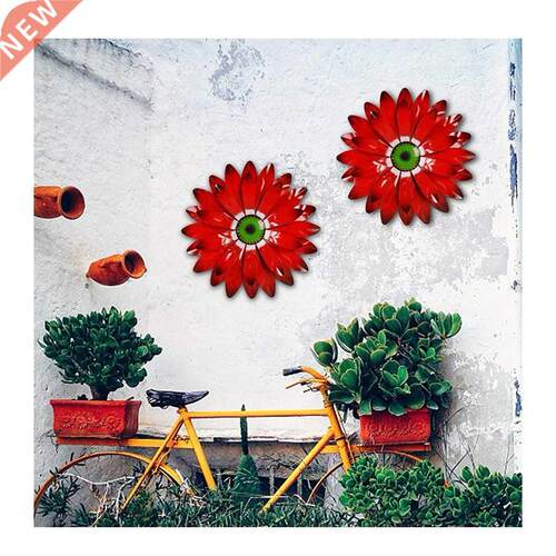 Metal Flower Sculpture Wall Art Garden Decoration Outdoor