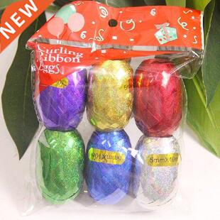 6Pcs/lot New 5mm*10m Foil Helium Balloon Ribbon Wedding