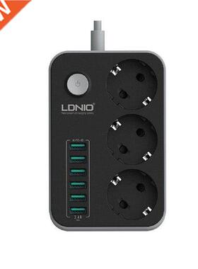 3 Outlets 6 USB Ports USB Electronic Power Strip Smart Home