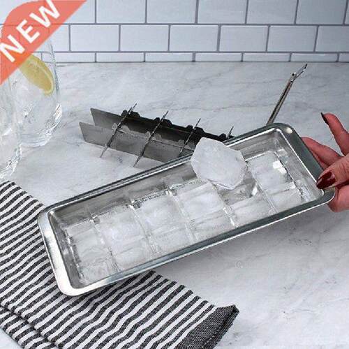 Lever-Style Ice Tray 2 In 1 Stainless Steel Ice Making Mold