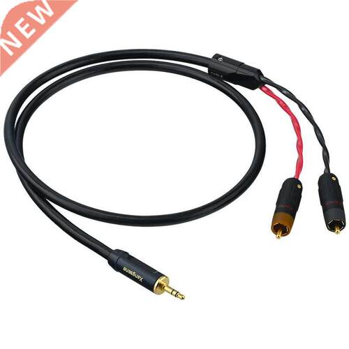 Hi-end Pure Silver 3.5mm to RCA Cable for Mobile Phone Conne