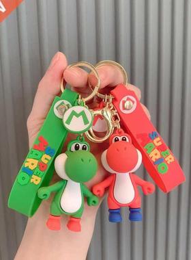 Cartoon Yoshi Cute keychain keyring key chain pendant bag c