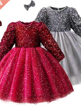 Xmas Winter Autumn Girl Dress Children Clothes Kids Dresses