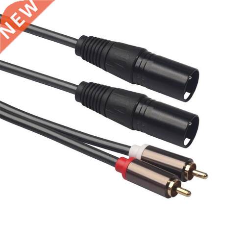 1.5m 4.9ft Dual XLR Male to Dual RCA Male Plug Audio Signal