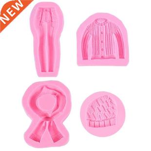 Silicone Fondant Molds Sweater Jeans Hat Handmade