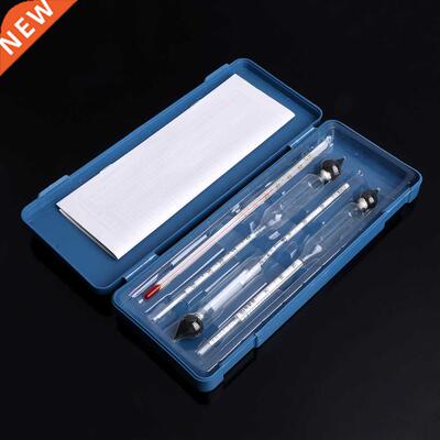 3 Pcs Accurate 0-100% Hydrometer Alcoholmeter Tester Set Alc