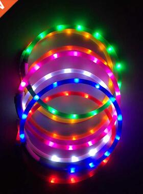 LED Glowing Dog Collar USB Charging Pet Dog Collar Night Lum