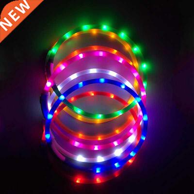 LED Glowing Dog Collar USB Charging Pet Dog Collar Night Lum