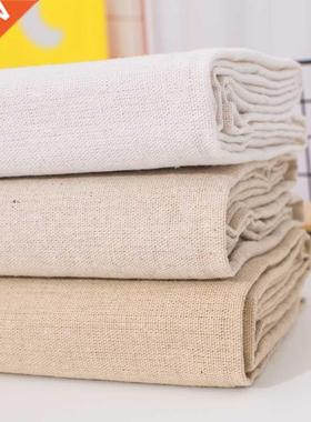 50x155cm Raw Cloth Faux Linen Cotton Fabric Rough Solid Line