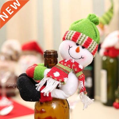 Christmas Table Decoration Red Wine Bottle Cover Bags Hug