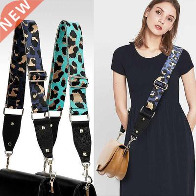 adjustable Leopard print fabric bag strap belt women Crossbo