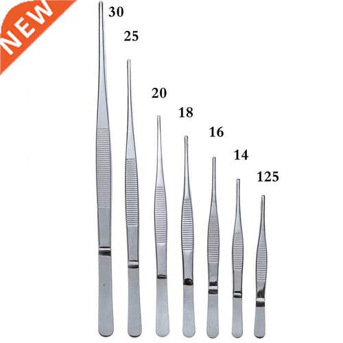 Stainless Steel 430 Anti-iodine Medical Tweezers Long Straig