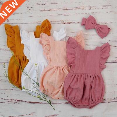 Organic Cotton Baby Girl Clothes Summer New Double Gauze Kid
